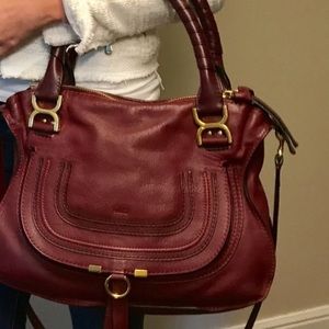 Authentic Chloe Marci medium leather satchel